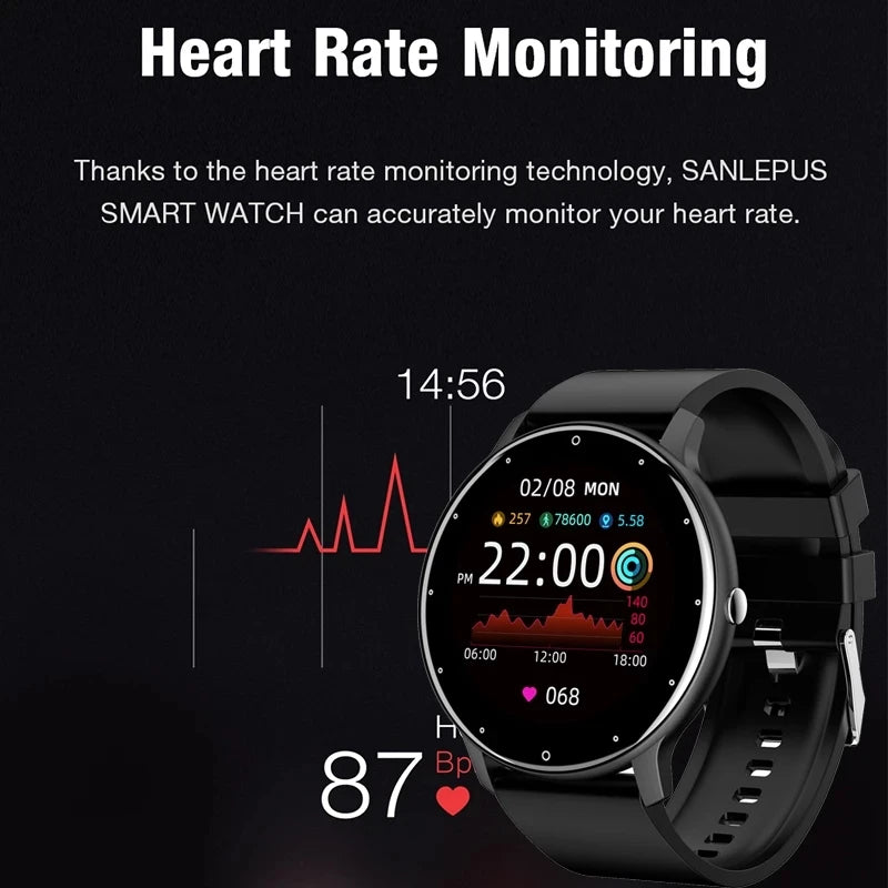 LIGE Smart Watch – Heart Rate, Fitness Tracker & Waterproof | Android & iOS