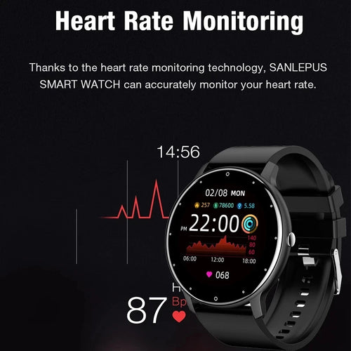 LIGE Smart Watch – Heart Rate, Fitness Tracker & Waterproof | Android & iOS