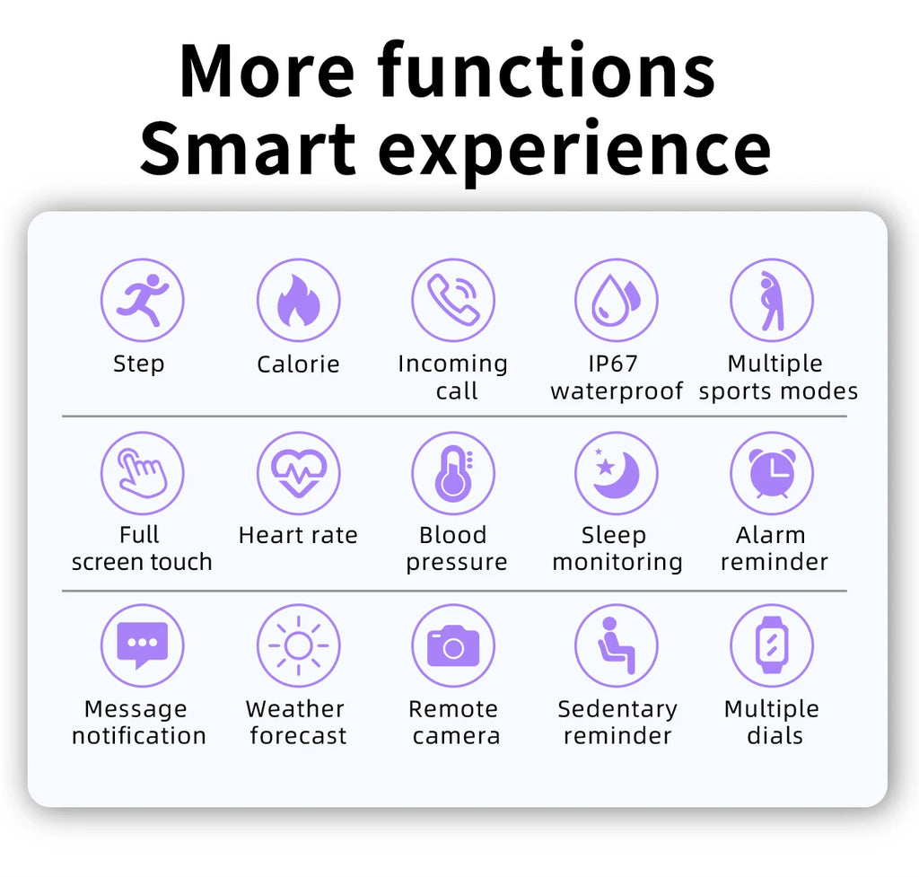 LIGE Smart Watch – Heart Rate, Fitness Tracker & Waterproof | Android & iOS