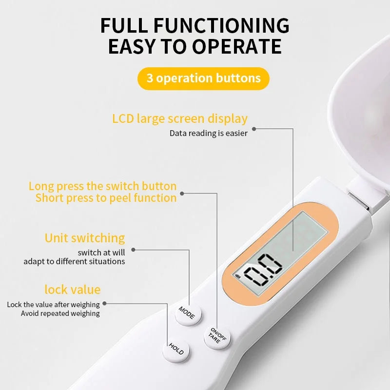 Pocket-sized digital spoon scale- Accurate to 0.1g for Coffee, Flour, Medicine and Kitchen use.