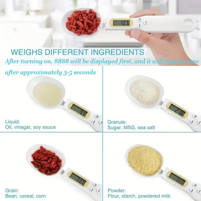 Pocket-sized digital spoon scale- Accurate to 0.1g for Coffee, Flour, Medicine and Kitchen use.